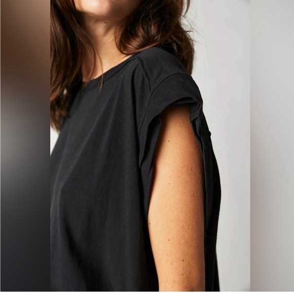 Free People Naomi Tee Washed Black Size Small - Picture 2 of 6